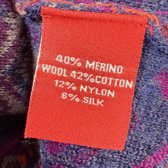 Krimson Klover Merino Wool Silk SIZE XL Geometric Print MiniSkirt Aztec Fairisle - Picture 7 of 9